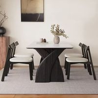 Table à manger en bois massif style rétro français, prix usine 2026, luxe moderne du milieu du siècle, extensible et convertible pour cuisine