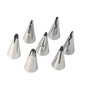 Outils de pâtisserie DIY, 7 pièces, douilles <span class=keywords><strong>à</strong></span> pâtisserie en acier inoxydable écologiques en forme de pilier pour la décoration de gâteaux, tulipe, sphère, <span class=keywords><strong>fouet</strong></span> - Product Image 2