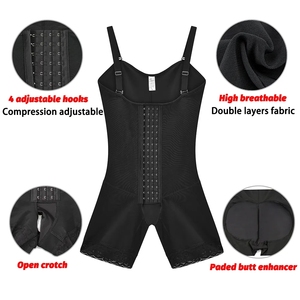 <span class=keywords><strong>Gaine</strong></span> Amincissante Gainante Effet Remonte-Fesses Rembourré pour Femmes – Corset Body Sculptant Élégant avec Remplissage Hanches <span class=keywords><strong>et</strong></span> Fesses - Product Image 4