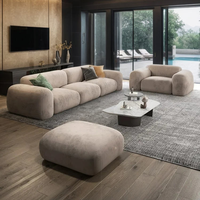 Ensemble de canapés modulaires en tissu de style italien moderne, canapé en forme de L pour salon de villa, meubles haut de gamme pour la maison