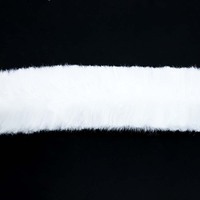 Bande de fourrure synthétique imitation lapin 8CM pour manchette de Hanfu Qipao avec bord brut, accessoires faits main DIY