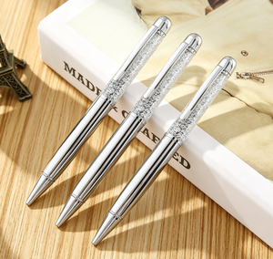Stylo bille en métal à paillettes liquides avec logo personnalisé, écriture fluide, idéal pour les fêtes, les étudiants et les cadeaux promotionnels - Product Image 1