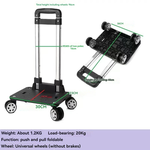 JX Venta al por mayor Carro telescópico plegable con mochila Mochila Asa de equipaje Bolsa de viaje y de compras - Product Image 4