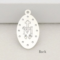 Bleu Argent Vierge Marie Médaille Miraculeuse Médaille Catholique Religieux 48*27mm 24*13mm 20*11mm Alliage Pendentif