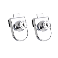 Clip d'armoire en verre non perforé de cylindre de serrure ouvert antivol durable pour la serrure de téléphone portable d'affichage de centre commercial de 5mm-8mm
