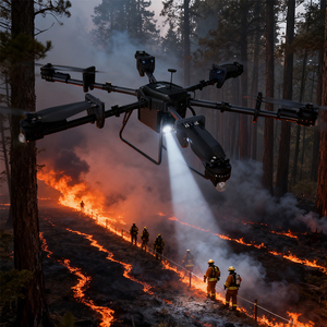 Drone pulvérisateur de lutte contre les incendies 3WWDZF6-30D, suppression d'incendies en haute altitude, UAV, hauteur de fonctionnement de 200 mètres, moteur sans balais, contrôle 5G - Product Image 2