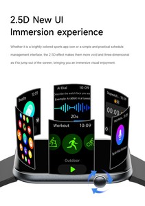 CD05 ساعة ذكية = بوصة شاشة AMOLED مع درجة دوران NFC مكالمة فيديو عالمية لتحديد المواقع ساعة ذكية للرجال