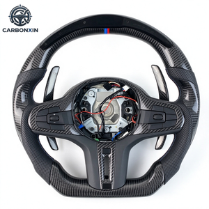 Volante Deportivo de Fibra de Carbono y Cuero con LED para G20 G30 G21 G22 G23 Serie 3 320i 325i 330i 2019 2020 2023 - Product Image 4