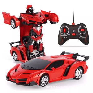 KYK Juguetes Para Ninos <span class=keywords><strong>2023</strong></span> télécommande voiture Transformation à un bouton Radio véhicule voiture Robots jouet pour enfants - Product Image 4