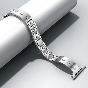 Gelang jam tangan baja tahan karat mewah untuk Apple <span class=keywords><strong>Watch</strong></span> 7 8 9 gelang emas desain Ultra baru dengan fitur bernapas - Product Image 5