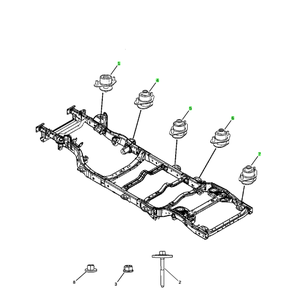 Mopar 55366676AC 68373082AA Aislador de sujeción del cuerpo para soportes de <span class=keywords><strong>motor</strong></span> <span class=keywords><strong>Jeep</strong></span> Wrangler JK 07-18 - Product Image 6