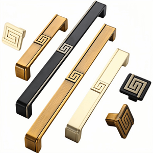 New Chinese Style Antique <strong>Door</strong> <strong>Knobs</strong> Zinc Alloy Black Brass Copper Color Handles <strong>Bedroom</strong> Bathroom Kitchen Dresser Drawer - Product Image 1