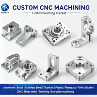 Support de fixation LiDAR en aluminium usiné CNC sur mesure OEM, pièces de support métalliques légères pour appareils de navigation industrielle et drones