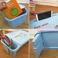 Bureau paresseux Bureau d'étude en plastique pour enfants Table à dessin pour enfants Table d'apprentissage multifonctionnelle en plastique pour jeunes enfants