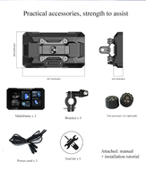 Navegador GPS para Motocicleta de 5 Pulgadas, IP67 Impermeable, TPMS Inalámbrico, CarPlay, Android Auto, Mirror Link, 1 Año de Garantía, Directo de Fábrica