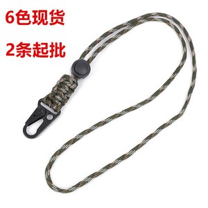 Nylon Lanyard Phone Holder <b>Braided</b> Rope Metal Buckle Outdoor Gear Keychain Anti Loss Strap Multicolor 6 Colors Available - Product Image 1