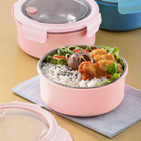 Boîte à lunch scolaire pour enfants en acier inoxydable 304, étanche, écologique, grande taille pour adultes, avec couvercle hermétique en PP, best-seller