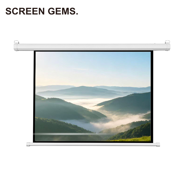 New Easy Operation Portable Indoor HD Manual Projector Screen 60Inch 4:3 Wall Hanging HD Pull-down Curtain Projection Screen