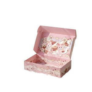 Custom Colorful Super Hard Airplane Shipping Boxes Rectangular <b>Square</b> Corrugated Cardboard Mailers for Ecommerce Packaging - Product Image 2