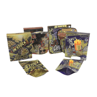 Boîte en Mylar découpée avec impression UV partielle holographique brillante, 3,5 g, pour bonbons, biscuits, aliments pour animaux de compagnie, emballage pour gelée