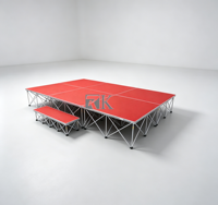 Plateforme de scène de haute qualité en alliage d'aluminium, plateforme de scène pliable intelligente pour événements et concerts en plein air