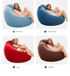 Puf con forma grande para interiores, conjunto de granos de café de gran tamaño con asiento doble, <span class=keywords><strong>sin</strong></span> <span class=keywords><strong>relleno</strong></span>, cómoda, silla - Product Image 4