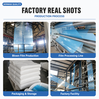 Film PO durable pour serre agricole, haute transparence, résistant aux UV, anti-goutte, isolation thermique pour tunnel