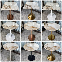 Table Basse Moderne Multifonctionnelle en Pierre Pandora Rock Slab pour Salon de Thé, Restaurant Occidental, Boissons et Snacks