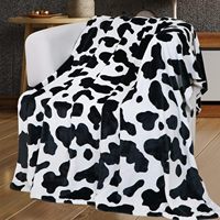 Couverture en flanelle légère et mignonne à motif vache, confortable et chaude, pour fauteuil de loisirs, chambre à coucher, voyage, camping