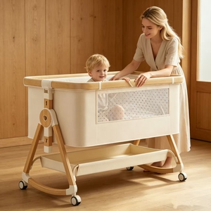 <span class=keywords><strong>Lit</strong></span> bébé pliable léger, structure de soutien robuste, design gain de place, idéal <span class=keywords><strong>pour</strong></span> la chambre à coucher et les voyages de courte distance - Product Image 6