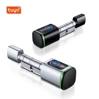 Cerradura Inteligente de Alta Calidad con Control Remoto Tuya y Huella Dactilar para Puerta de Madera, Cilindro para Oficina u Hogar, para Puerta de Aluminio