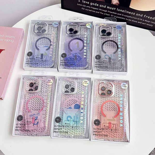Retail Supply for iphone 18 17 16 Pro Max Phone Case Magnetic Shockproof Transparent Protective Cover Phone Accessories