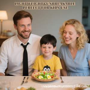 Bandeja Redonda de Madera Natural con Asa para Servir Té, Café, Uso en Hoteles, 120 mm de Diámetro, Diseño de Color Sólido - Product Image 5