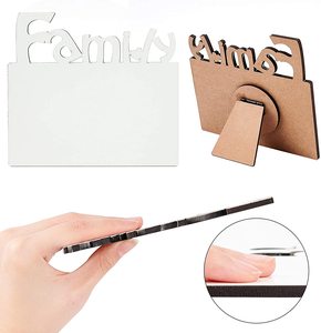 Marco de fotos en blanco <span class=keywords><strong>para</strong></span> sublimación, marco de fotos de tablero duro de MDF, familia <span class=keywords><strong>para</strong></span> prensa de calor incluida, soportes, imagen personalizada DIY de 6x7 pulgadas - Product Image 5