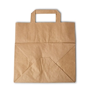 Sacs en papier recyclé écologiques grande taille 26x17x25cm couleur kraft jetables - Product Image 6