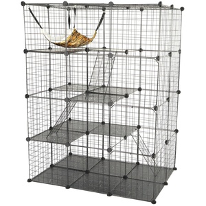 Populaire bricolage maison animal de compagnie pliable <span class=keywords><strong>Cage</strong></span> Portable chien clôture parc multicouche mobile chat <span class=keywords><strong>Cage</strong></span> - Product Image 1