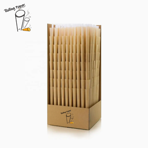 Factory custom design classic brown conical roll paper <b>printing</b> brand logo unbleached smoking specific paper cone - Product Image 4