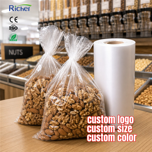 Economy Thin HDPE Plastic Roll <b>Bags</b> 12 Micron Lightweight for Supermarket Retail Grocery Fruit Vegetable Low Cost Bulk Wholesale - Product Image 1