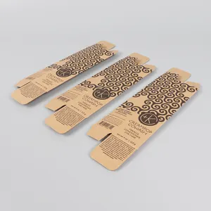 Caixa de transporte de papelão ondulado dobrável para cosméticos embalagem de papel Kraft reciclado pequeno personalizado
