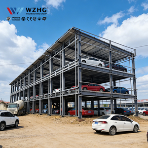 <b>LED</b>-Lit Steel Parking Tower Energy-efficient Illuminated car Park Facility With <b>Lighting</b> Safety Enhanced Operating Cost Red - Product Image 1