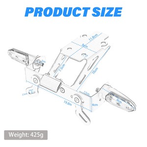 Pour 2015 2016 2017 2018 2019 2020 <span class=keywords><strong>2021</strong></span> 2022 2023 2024 2025 GSX-S1000 <span class=keywords><strong>GSXS</strong></span> 1000 /F Eliminateur de garde-boue arrière avec clignotants LED - Product Image 3