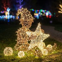 Grande décoration interactive de lanternes pour parc d'attractions, pour Noël, utilisation intérieure/extérieure, spectacle de lumière pour parc à thème