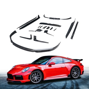 Kit carrosserie complet en fibre de carbone sèche de style T-Chart, comprenant un becquet avant, un becquet arrière et des jupes latérales pour <span class=keywords><strong>Porsche</strong></span> <span class=keywords><strong>911</strong></span>-992 - Product Image 1