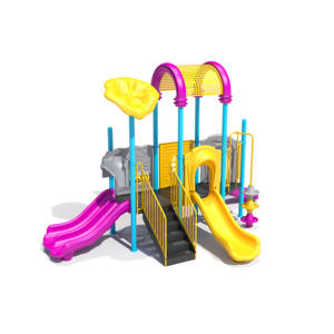 Équipement de terrain de jeu extérieur violet école <span class=keywords><strong>moins</strong></span> <span class=keywords><strong>cher</strong></span> jouant toboggan en plastique pour enfants aire de jeux enfants ensemble payant économique - Product Image 1