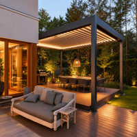 Pergola bioclimatique à toit ouvrant en aluminium, pergola de jardin de qualité commerciale robuste, taille personnalisée