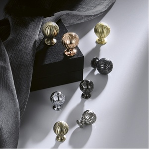 <b>Single</b>-hole Custom-Made Zinc Alloy Cabinet Door Handle for Kitchen Bedroom Dresser-Multi-Color Threaded Solid Design Easy - Product Image 1