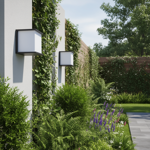 Black Aluminum Exterior Wall <b>Light</b> Outdoor <b>Cube</b> Shape Modern Design - Product Image 3