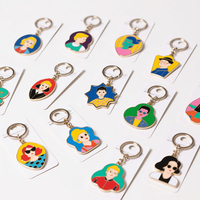 Llaveros de Metal Esmaltado de Diseño Vintage Kawaii, Económicos de Fábrica, Personalizables, Impermeables, Ligeros, Promocionales