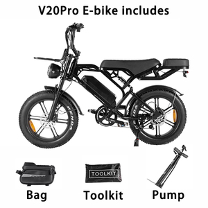 Bicicleta Eléctrica Urbana V20 Pro de 20 Pulgadas, Motor sin Escobillas de 750W, 7 Velocidades, Pantalla LCD, Batería de Litio, Suspensión Delantera, para Desplazamientos al Aire Libre - Product Image 3