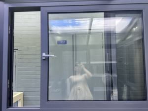 זכוכית מחוסמת כפול הפסקה תרמית חלונות בית מסחרי חלונות אטומים פרופילי אלומיניום רגיל כפול הזזה - Product Image 5